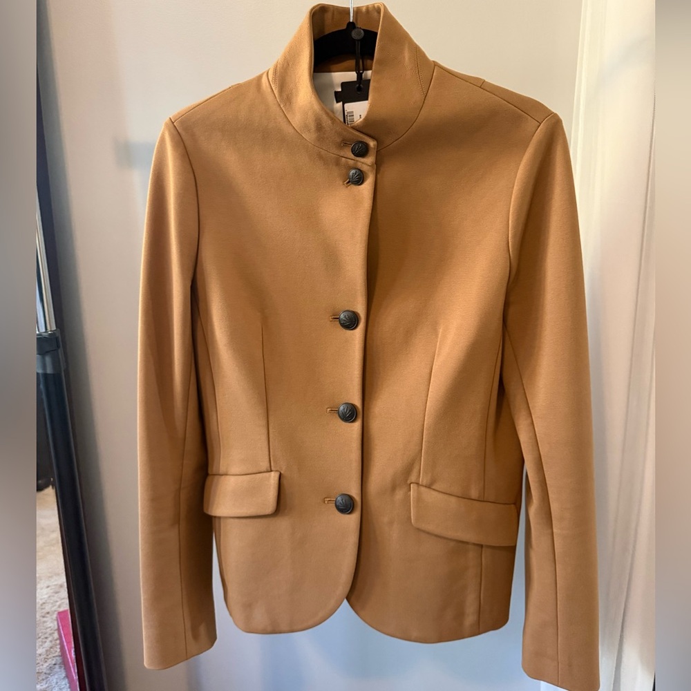 rag & bone Camel Stand-Collar Button Blazer NWT - image 1